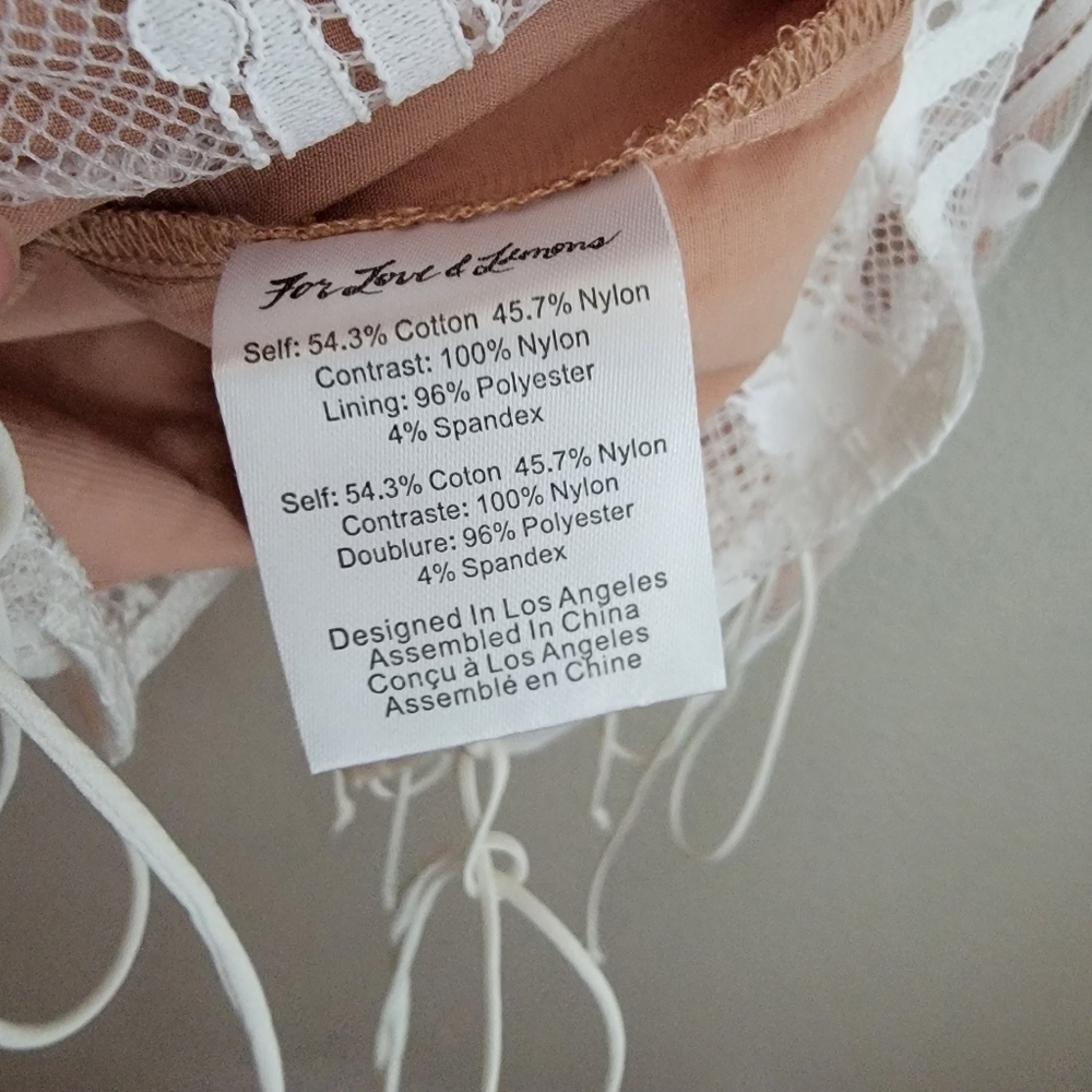 For Love & Lemons Monroe Mini Dress in White size XS NWT - Picture 8 of 9
